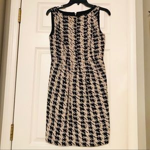 Black Tan Houndstooth Dress